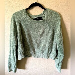 Sea foam green cropped sweater